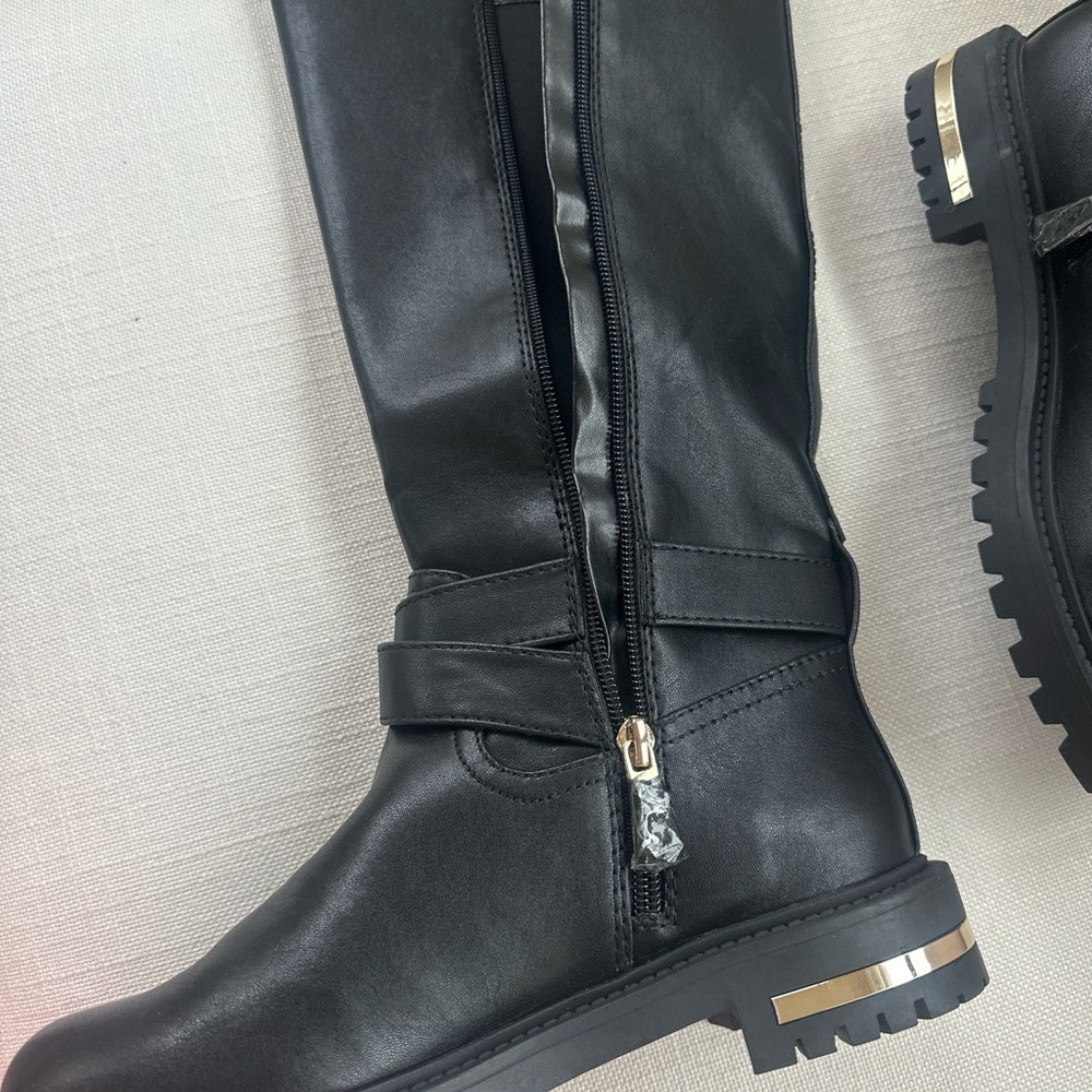 DKNY Black and Gold Women's Boots - Picture 3 of 6